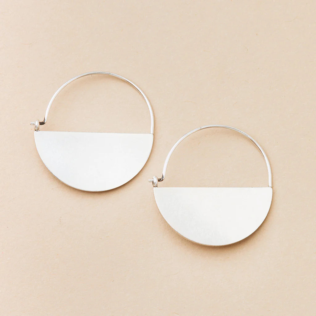 Lunar Hoop Gold Earrings