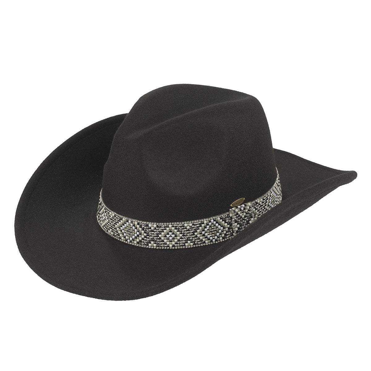 Vegan Cowboy Hat with Aztec Ribbon