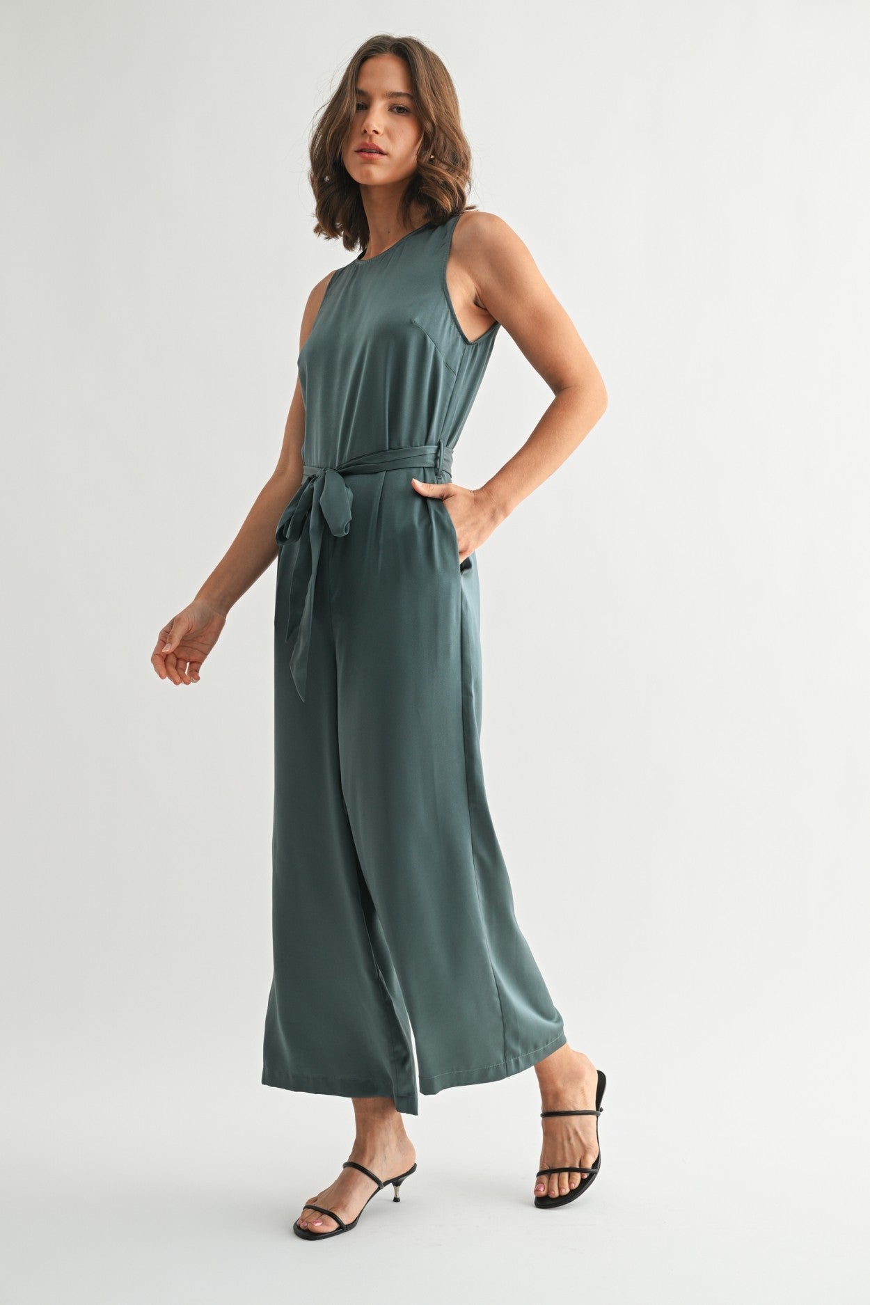 Satin Tank Jumpsuit