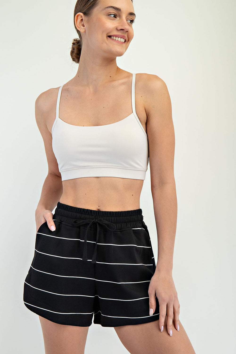 Stripe Modal Tulip Shorts