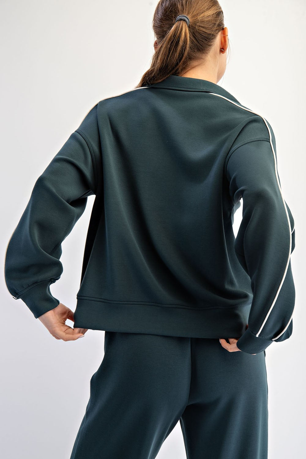 Modal Piping Polo Top