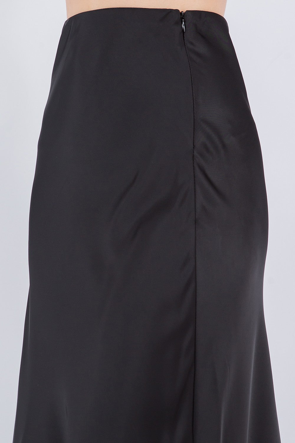 Black Satin Skirt