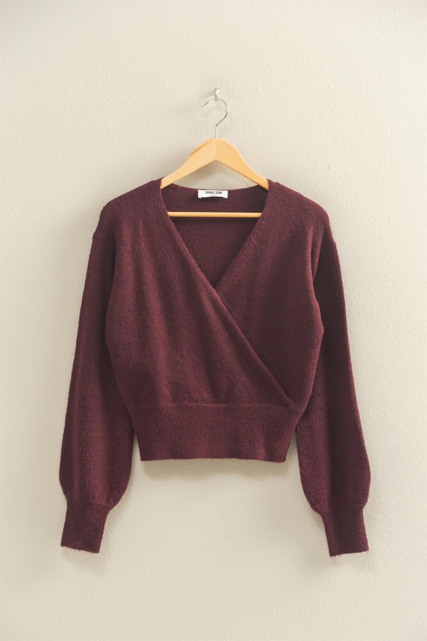 Surplice V Neck Sweater