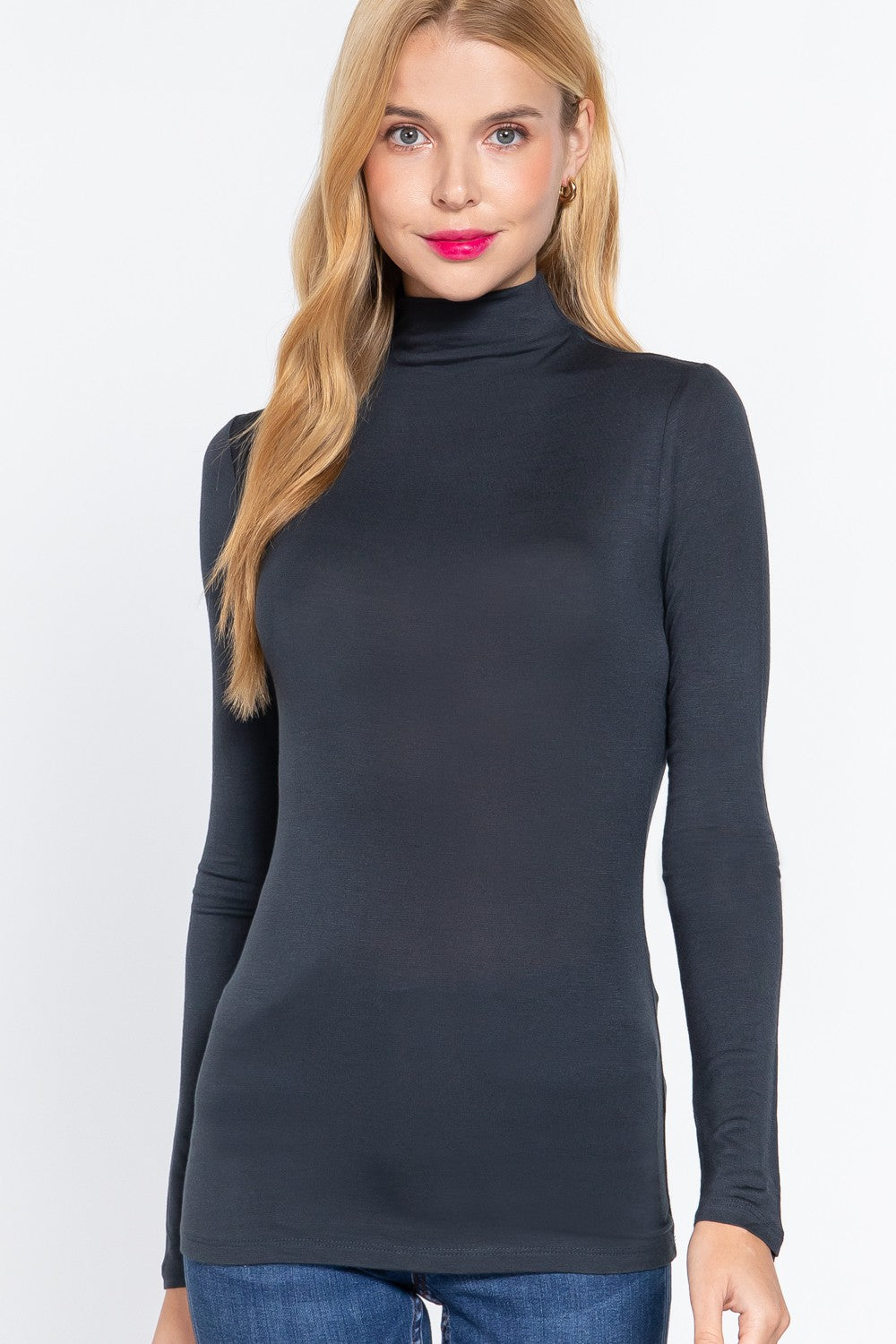 Lightweight Mock Neck Long Sleeve Collection