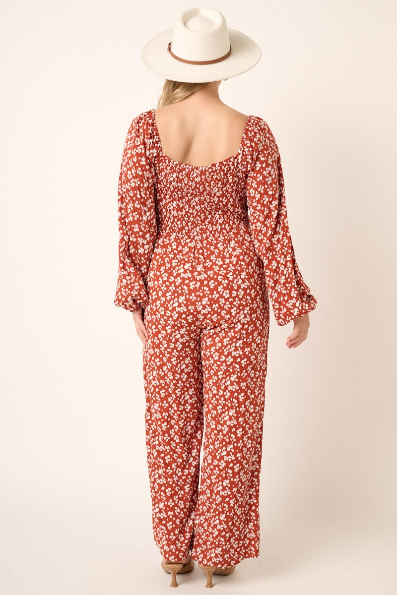 Curvy Jaynie Smocked Jumpsuit