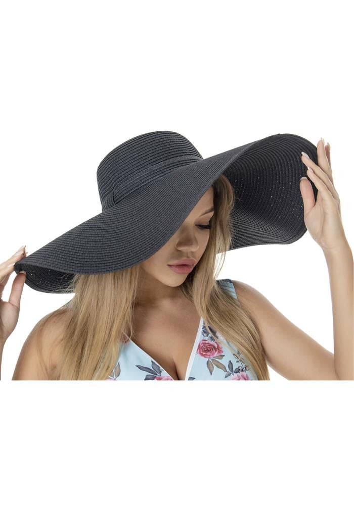 Black Floppy Sun Hat