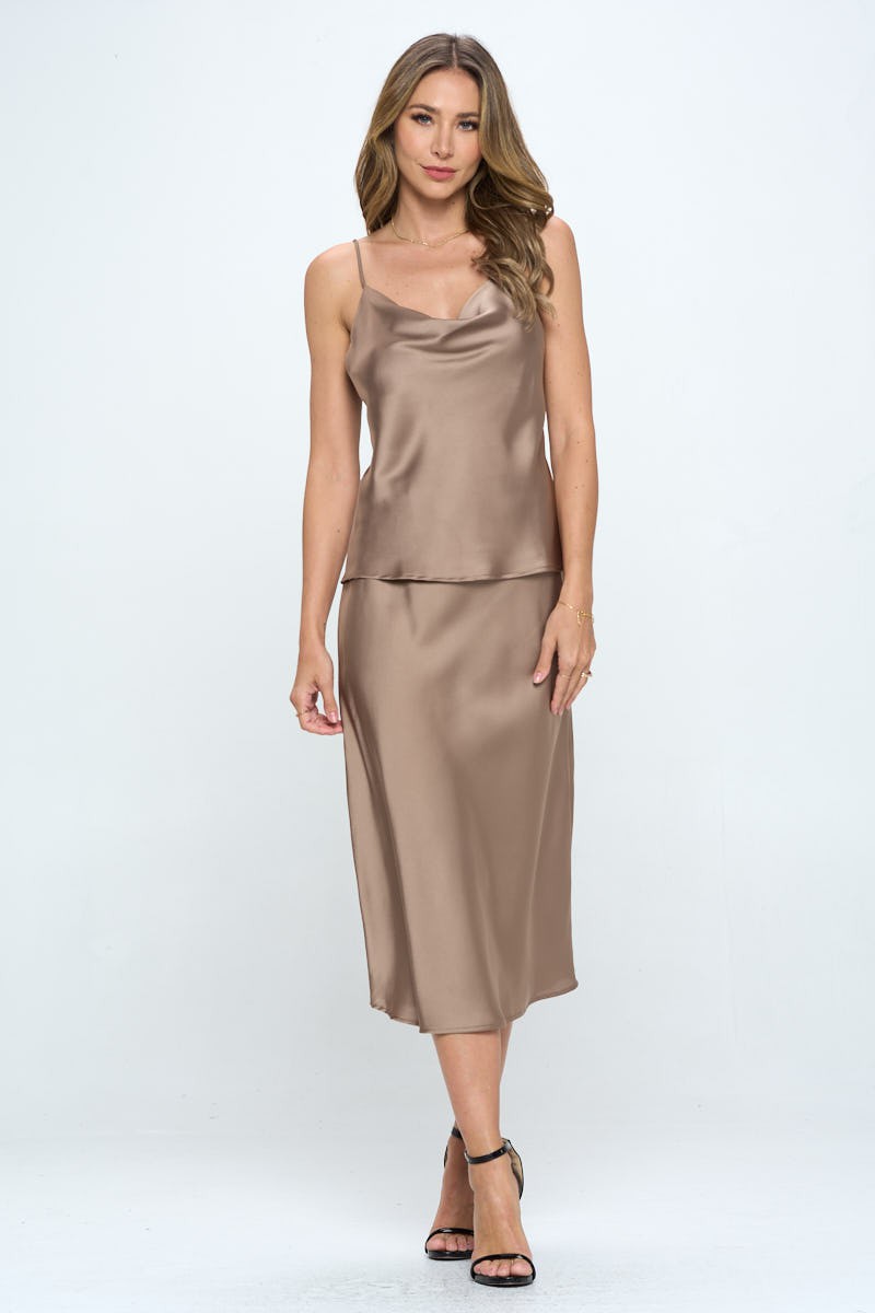 Silky Satin Spaghetti Strap Top