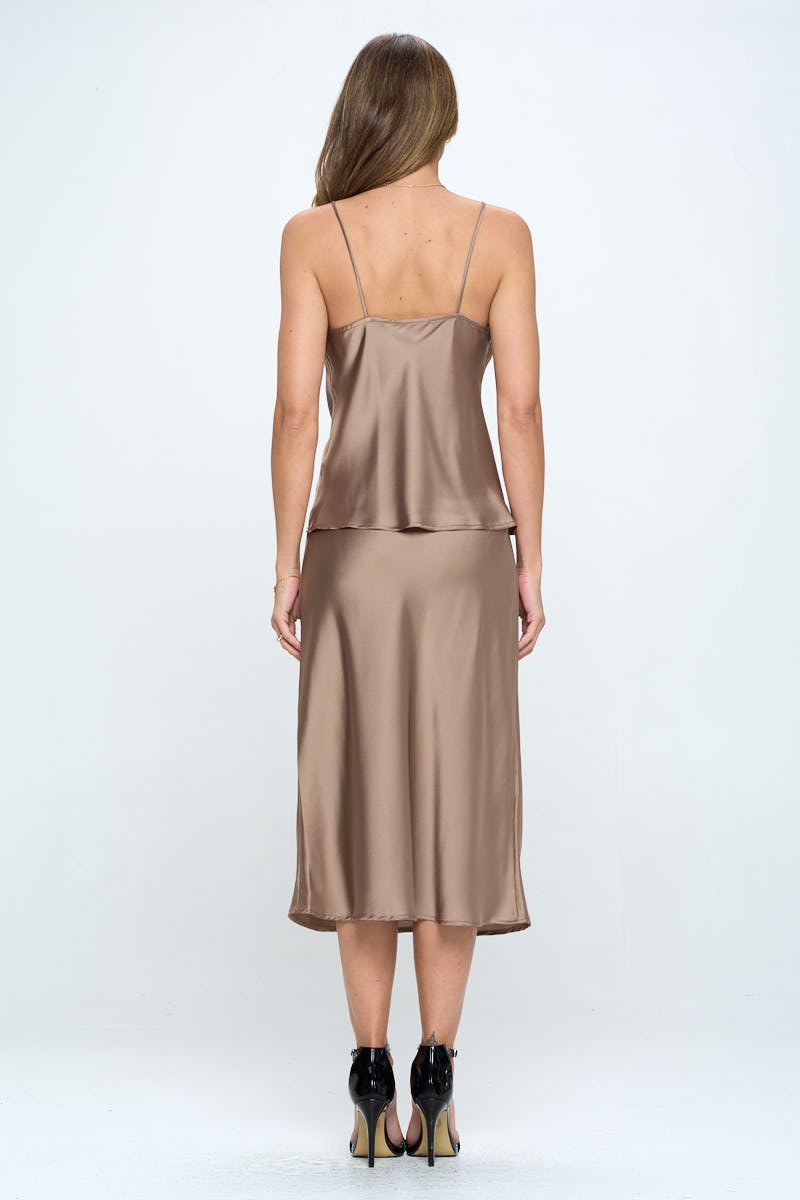 Silky Satin Spaghetti Strap Top