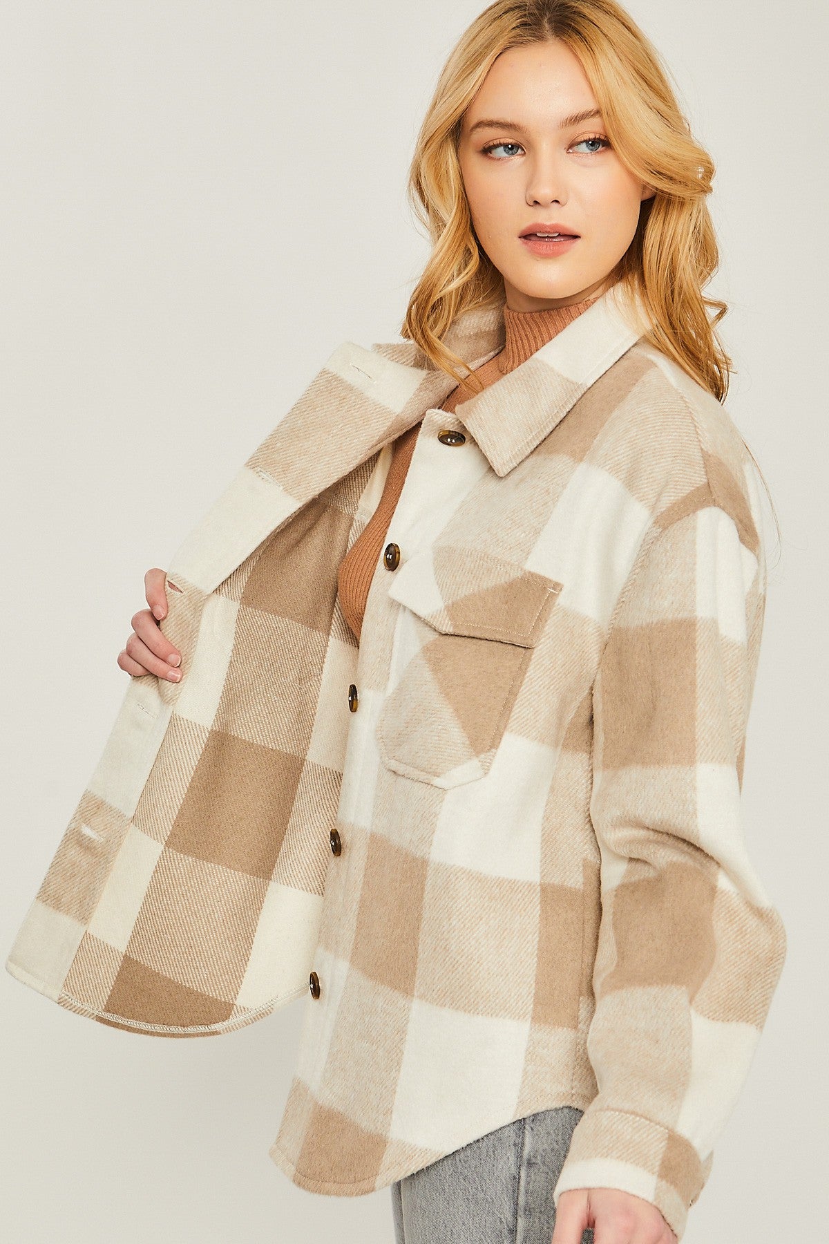 Woven Yarn Dye Shacket