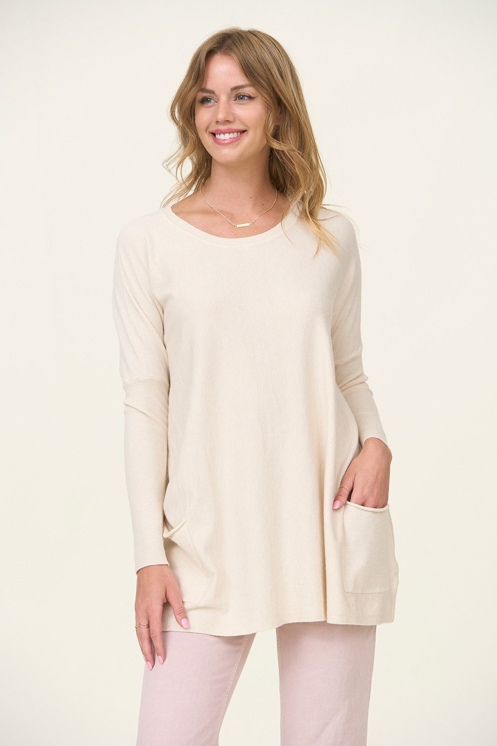 Oversized Sweater with Front Pockets