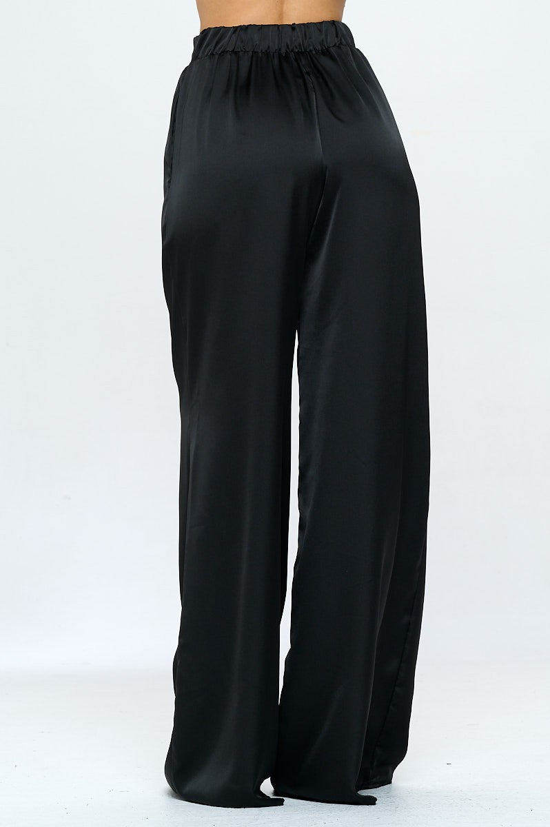 Black Satin Dress Pants