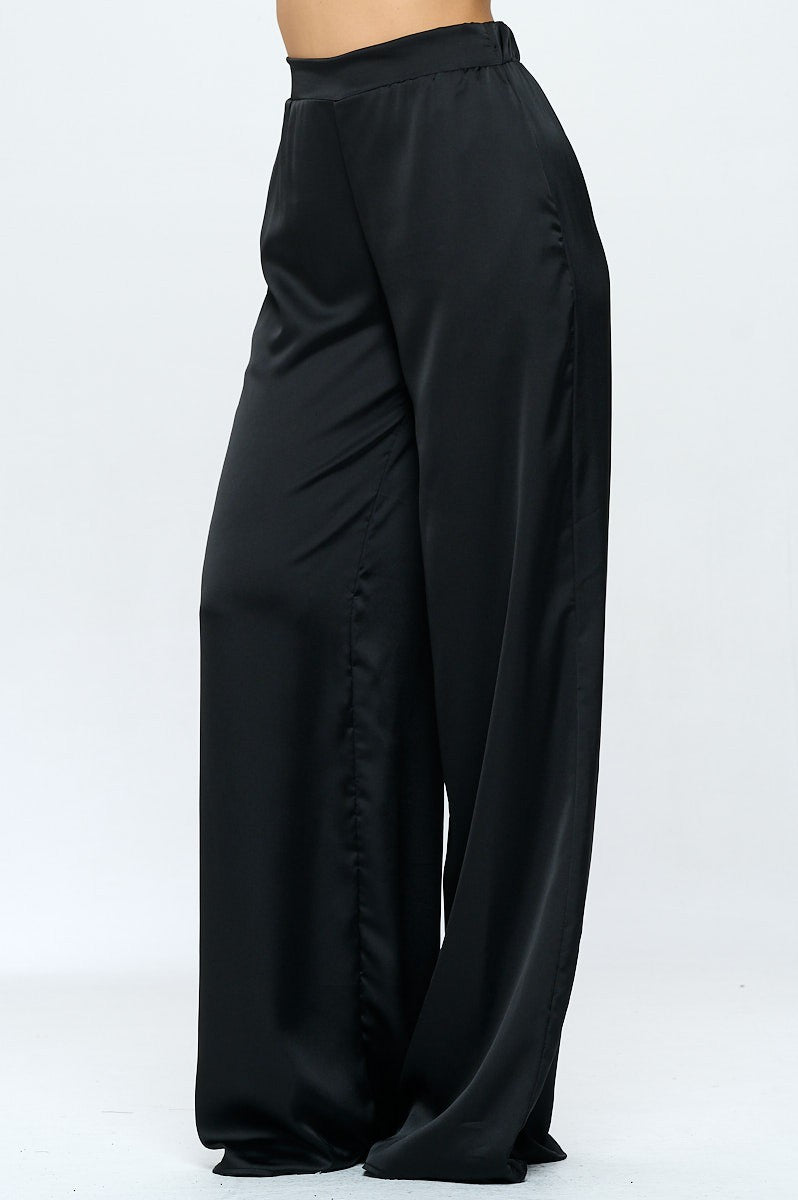 Black Satin Dress Pants