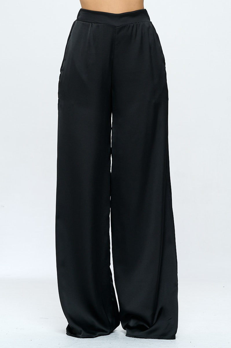 Black Satin Dress Pants