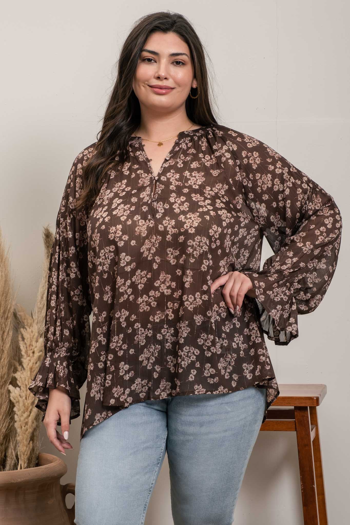 Floral Long Sleeve Blouse