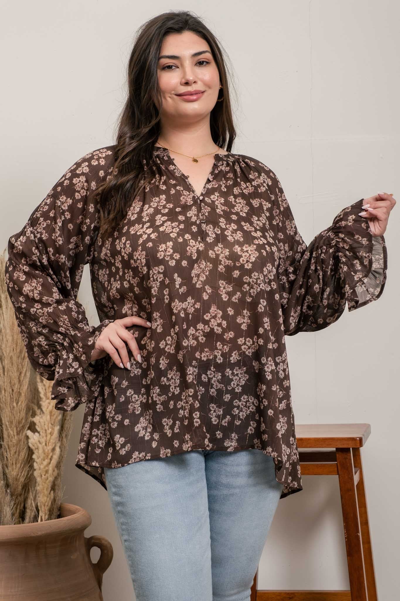 Floral Long Sleeve Blouse