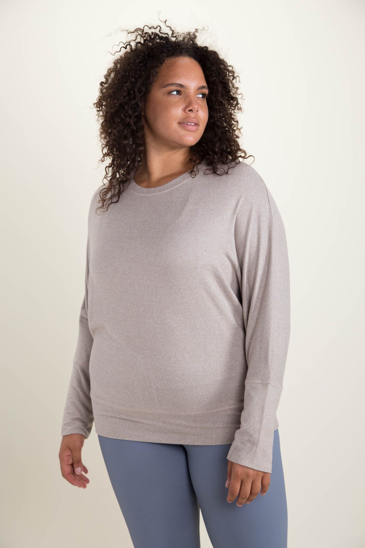 Curvy Super Soft Dolman Long Sleeve Top