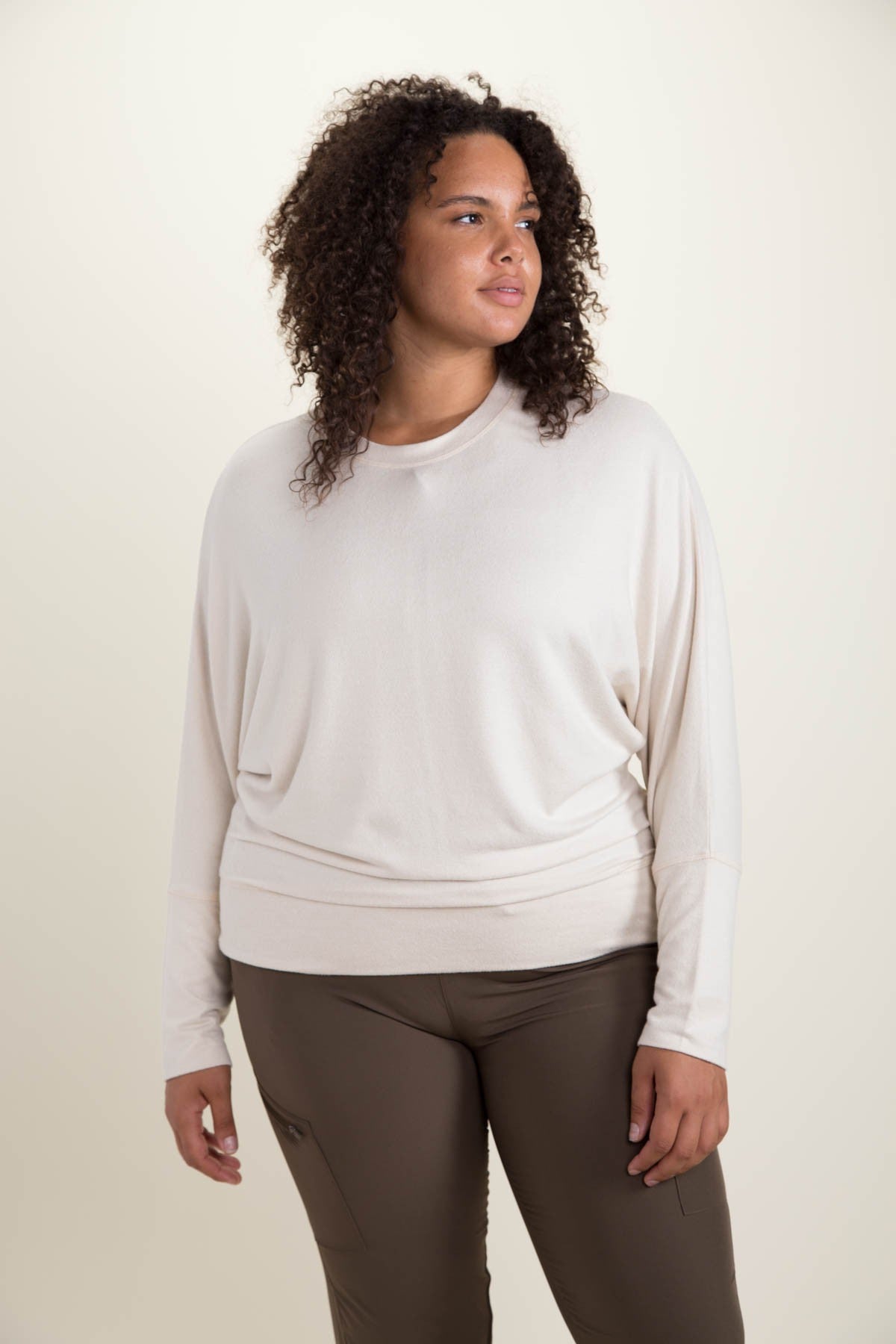 Curvy Super Soft Dolman Long Sleeve Top