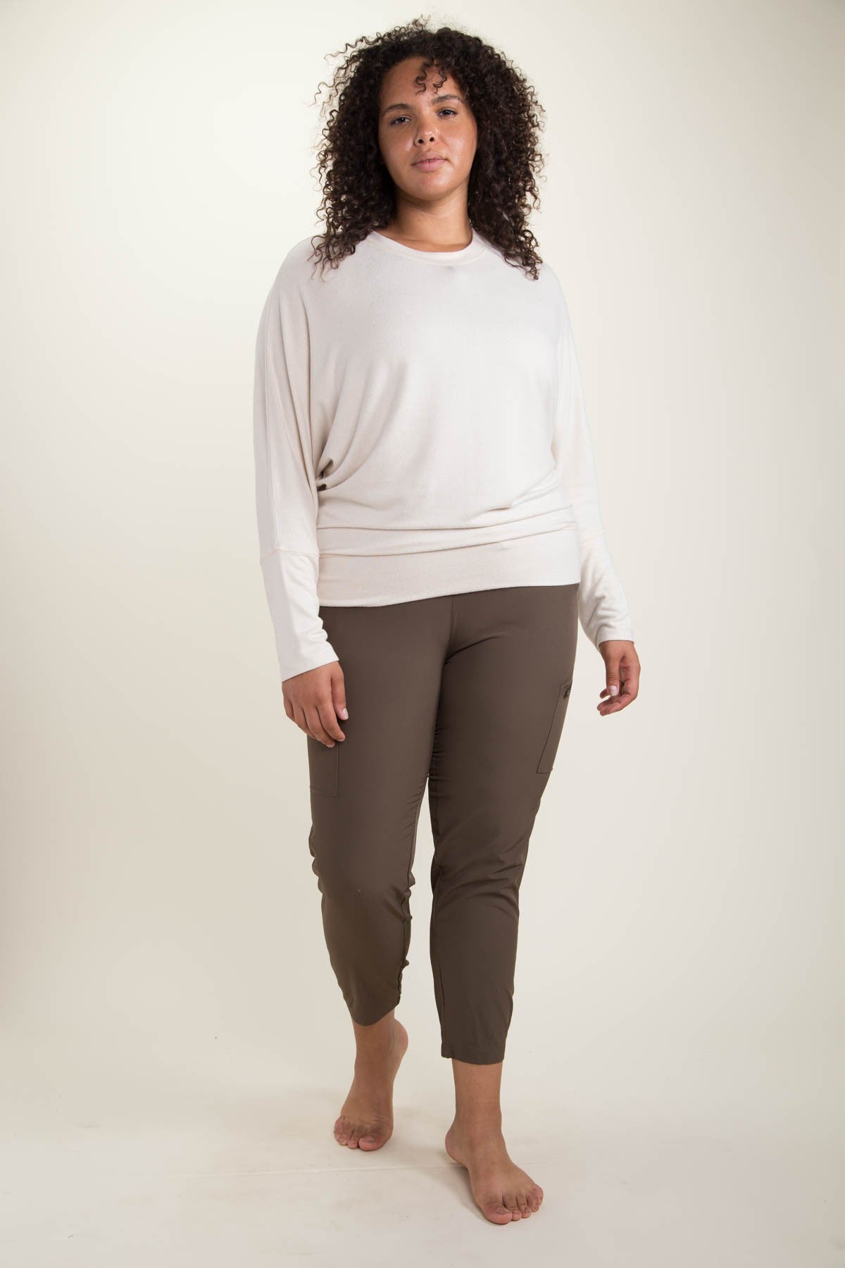 Curvy Super Soft Dolman Long Sleeve Top