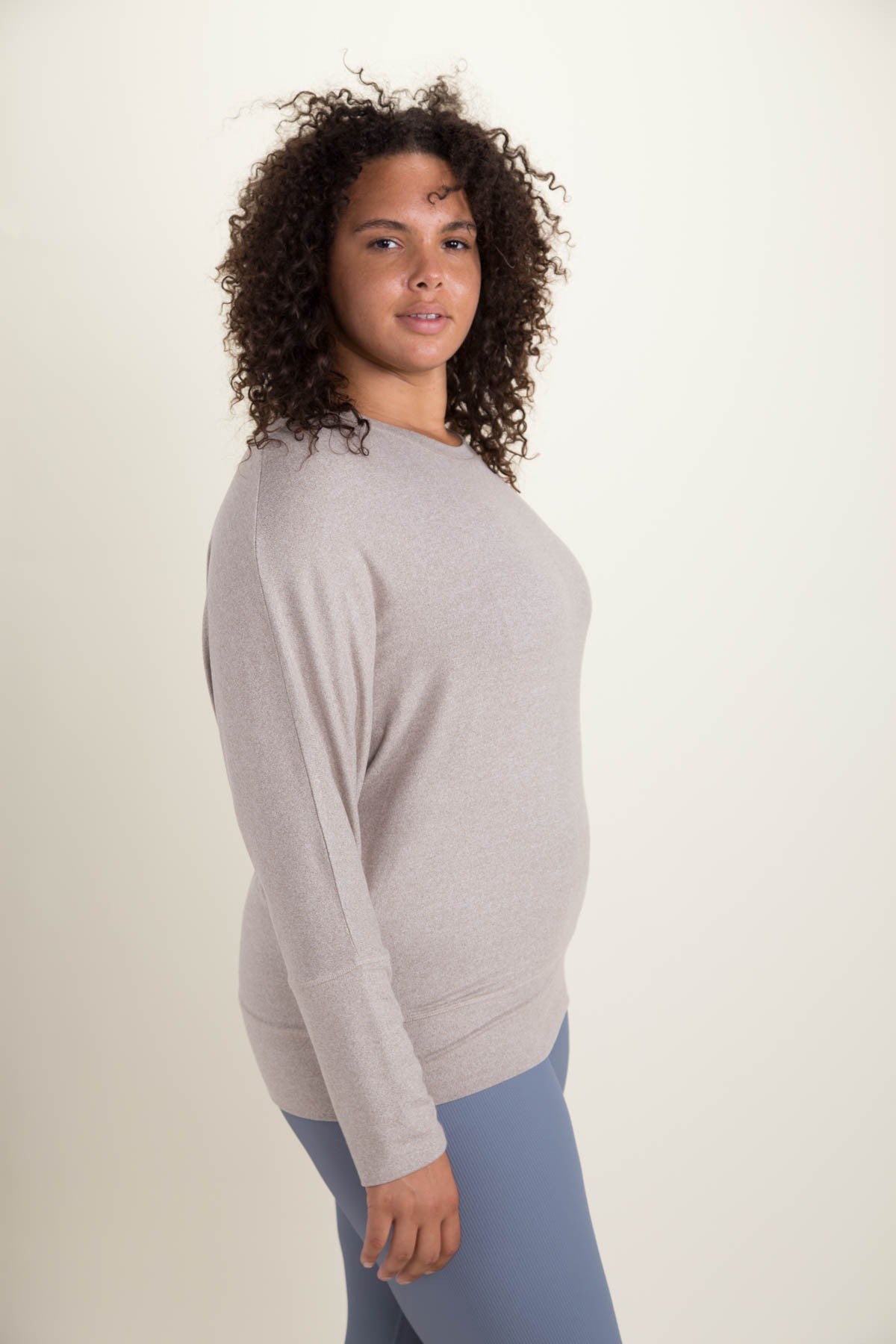 Curvy Super Soft Dolman Long Sleeve Top