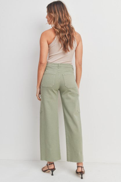 Utility Straight Leg Jeans in Bay Leaf