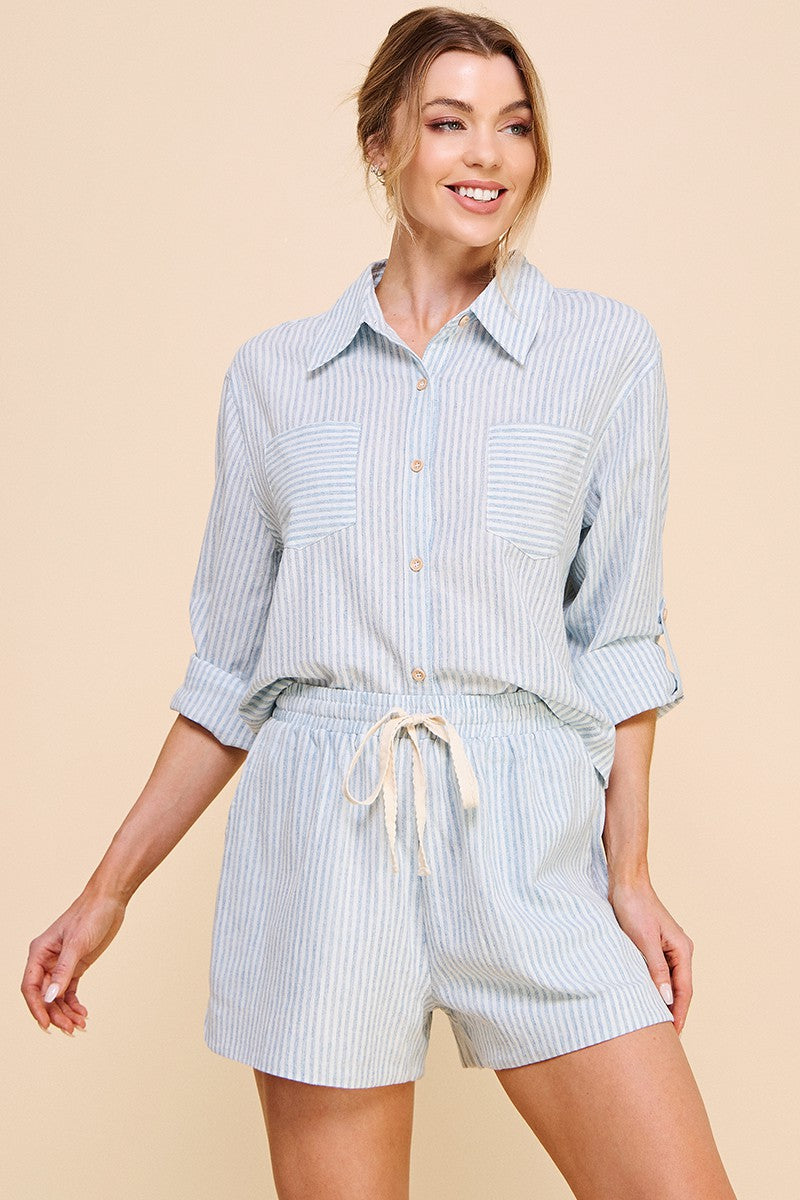 Cropped Striped Shirt