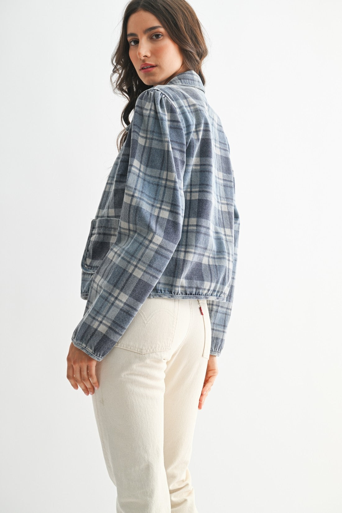 Plaid Denim Jacket