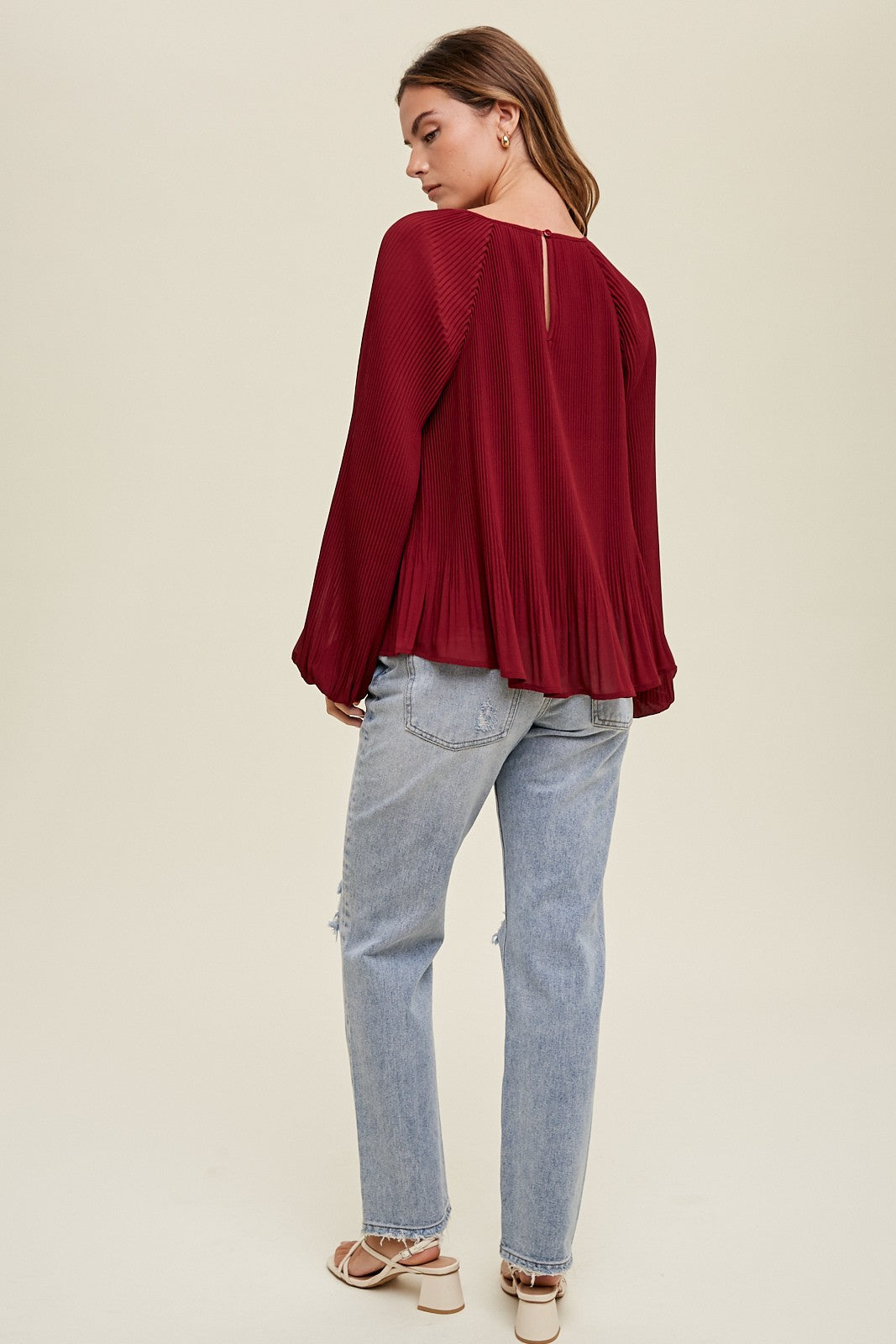 Pleated Chiffon Blouse