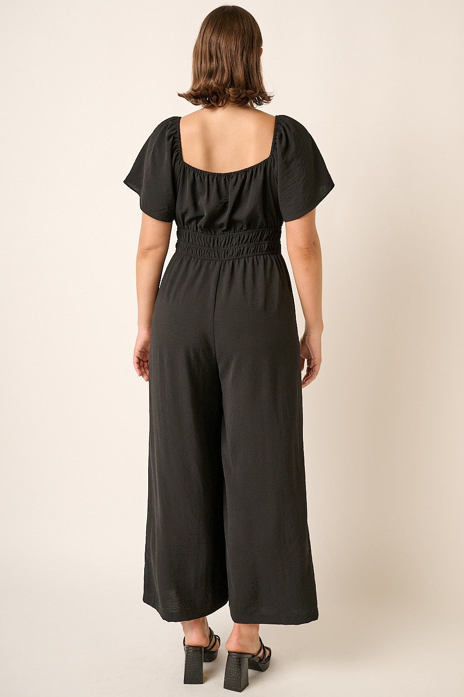 Curvy Elastic Detail Waist Jumpsuit