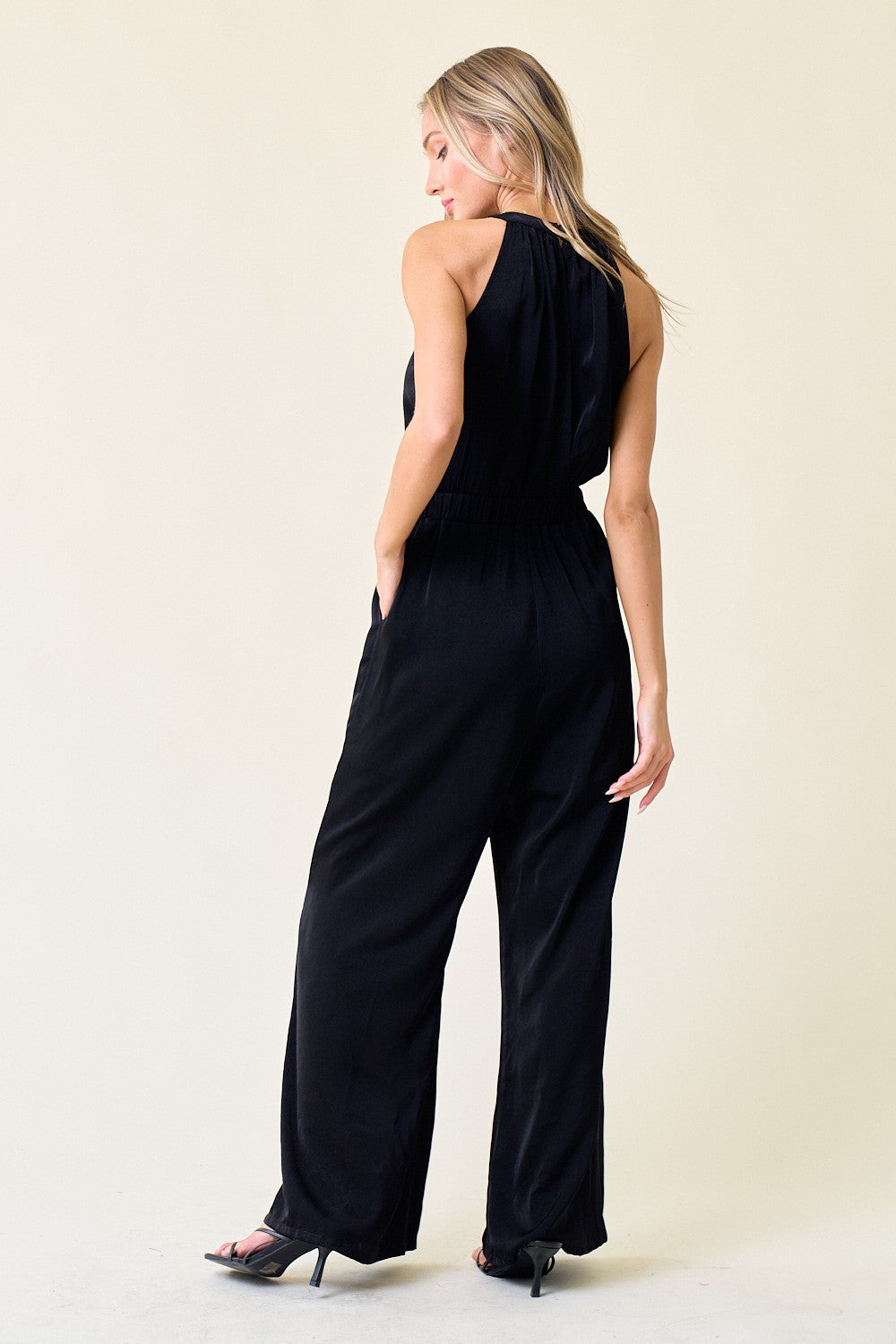 Halter Jumpsuit in Black