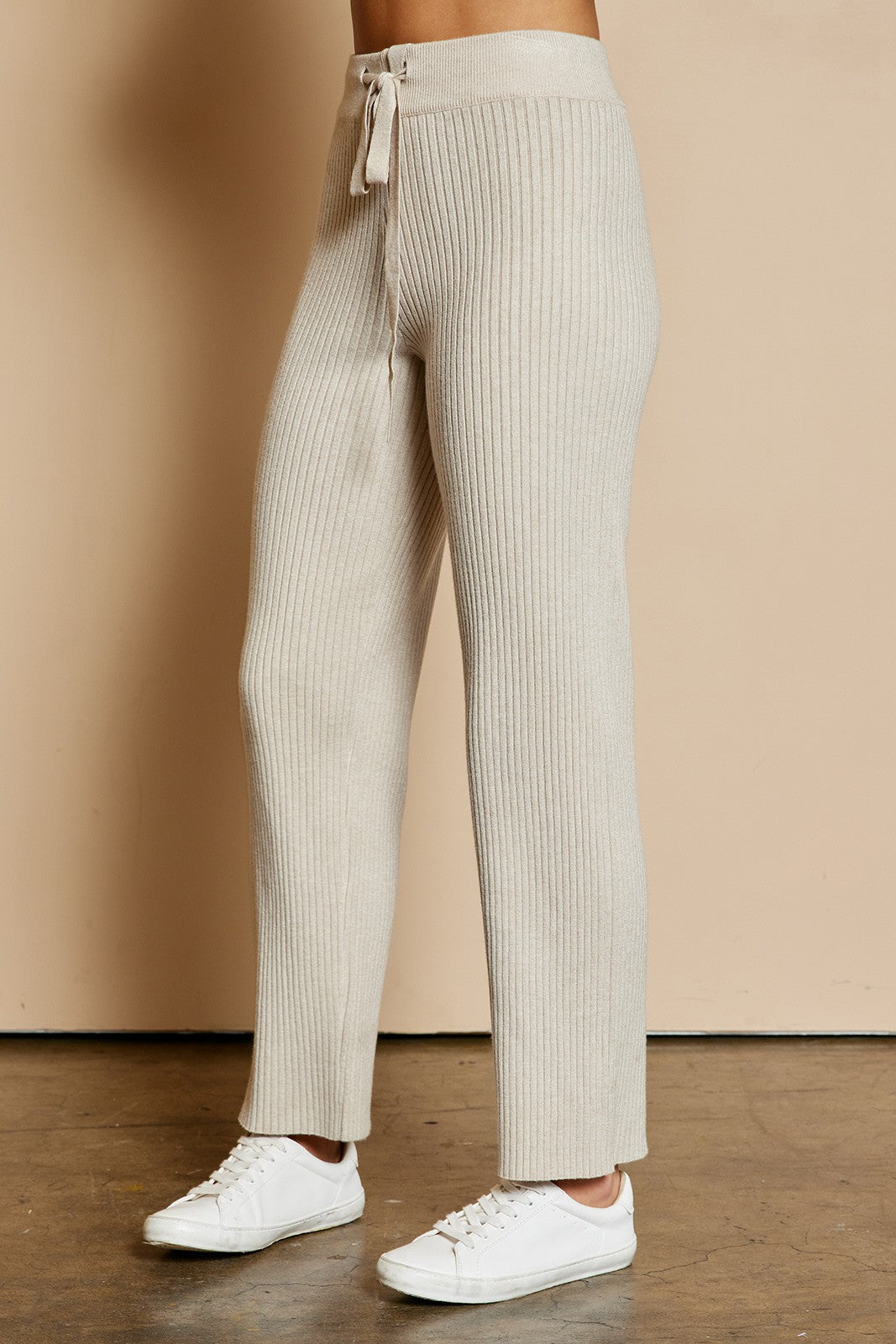 The Valerie Drawstring Pants in Warm Grey