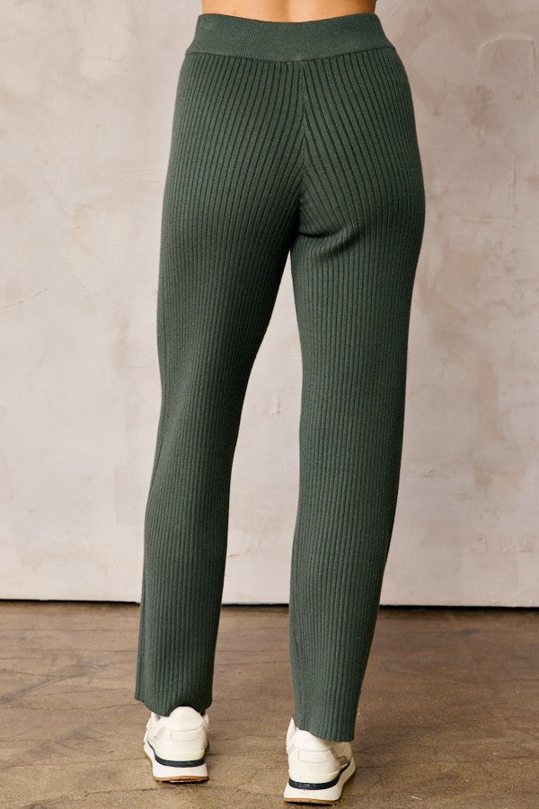 The Valerie Drawstring Pants in Dark Green