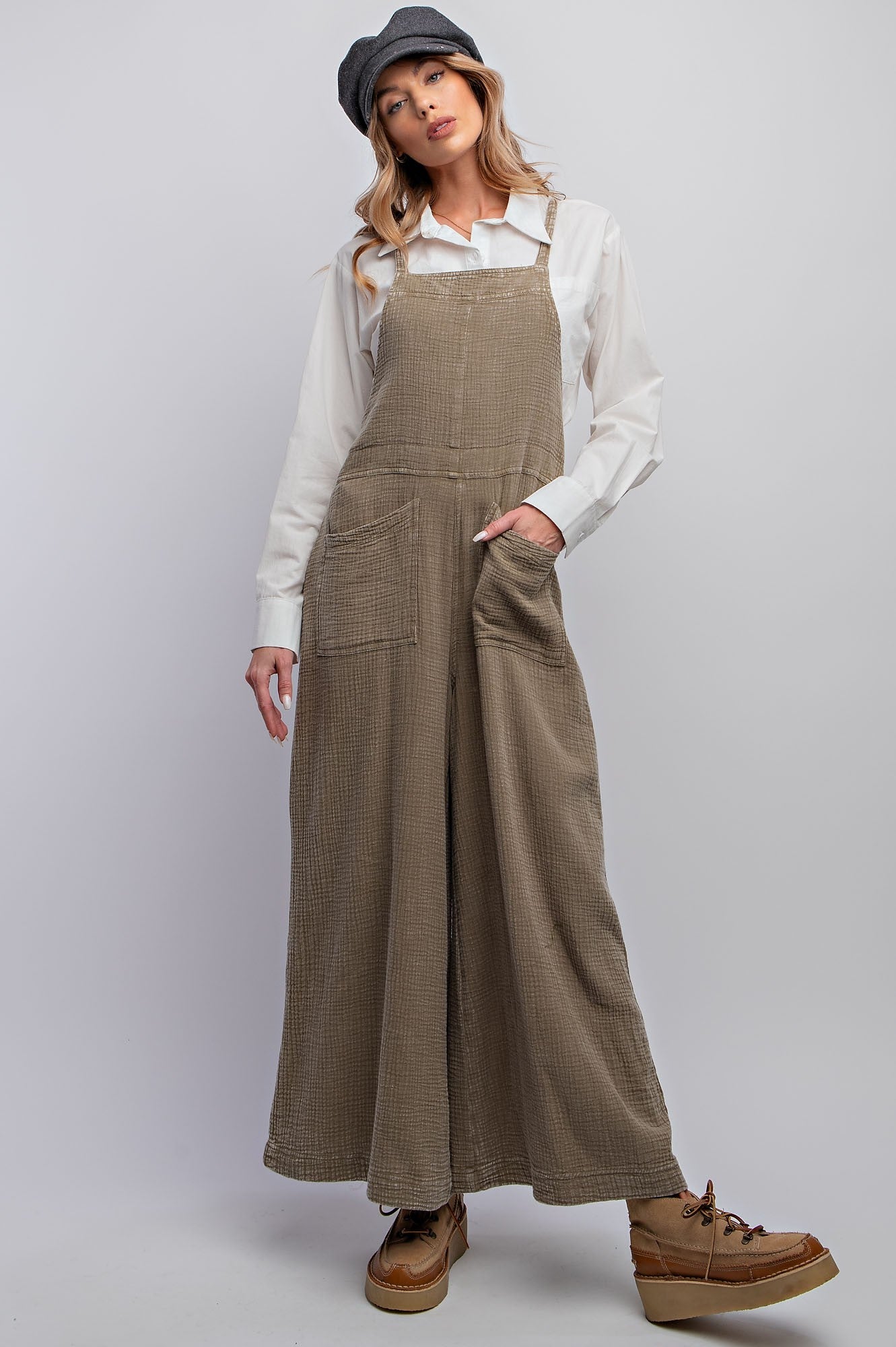 Vintage Washed Cotton Jumpsuit