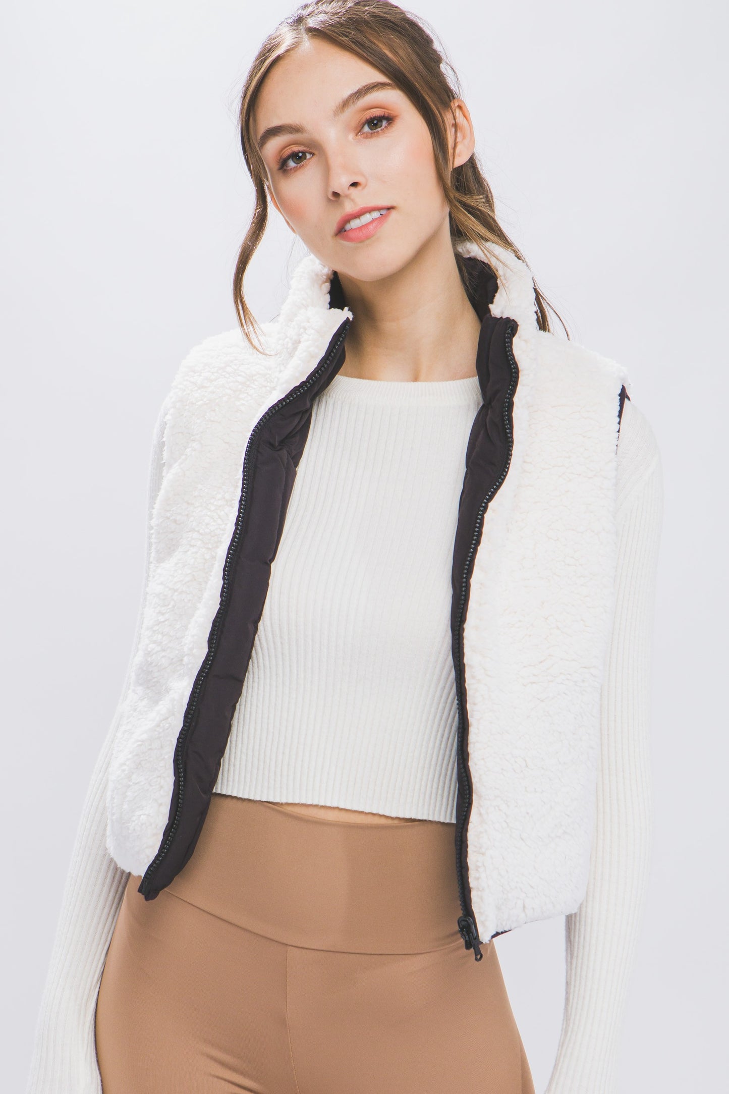 Reversible Sherpa Puffer Vest
