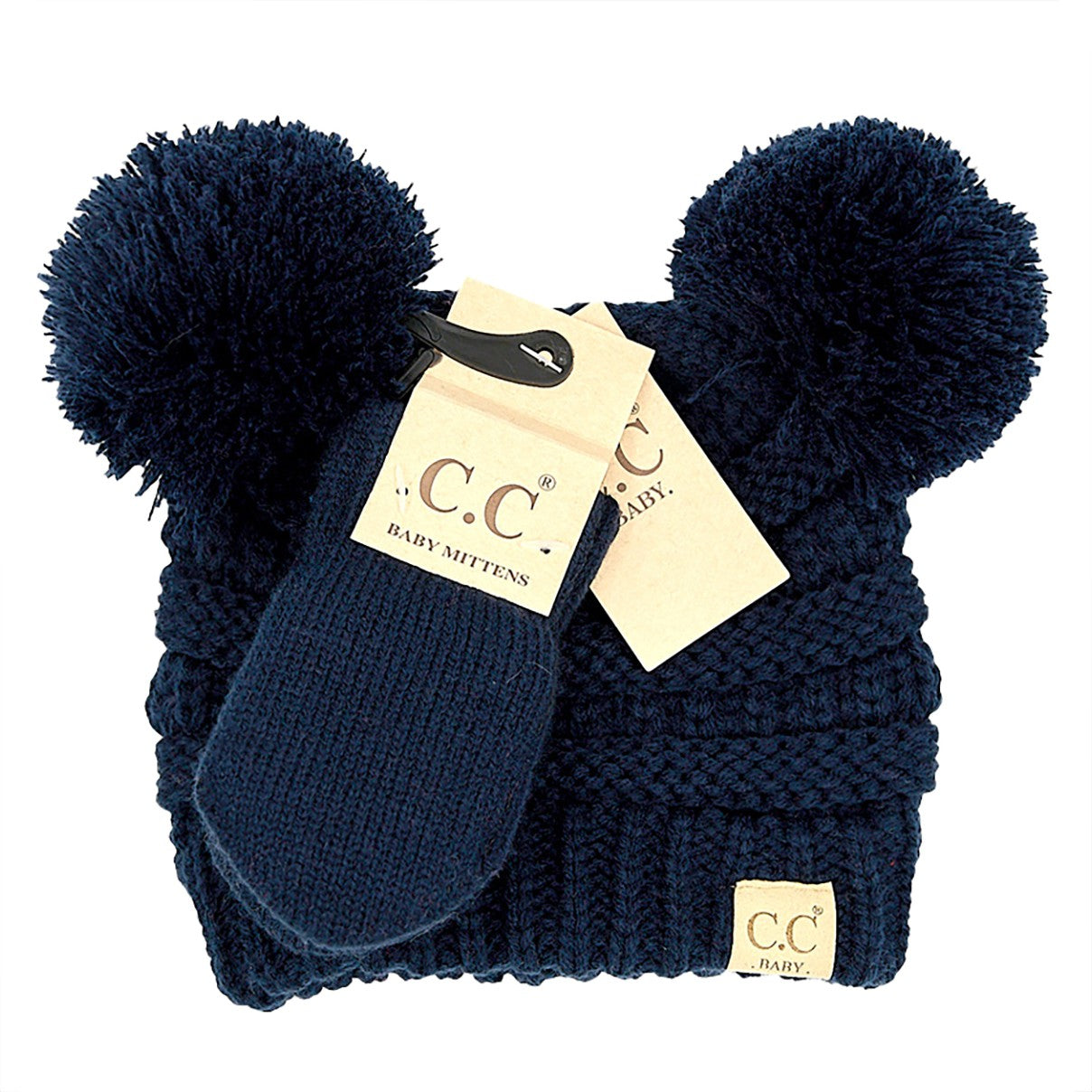 Baby Mit & Beanie Set in Navy