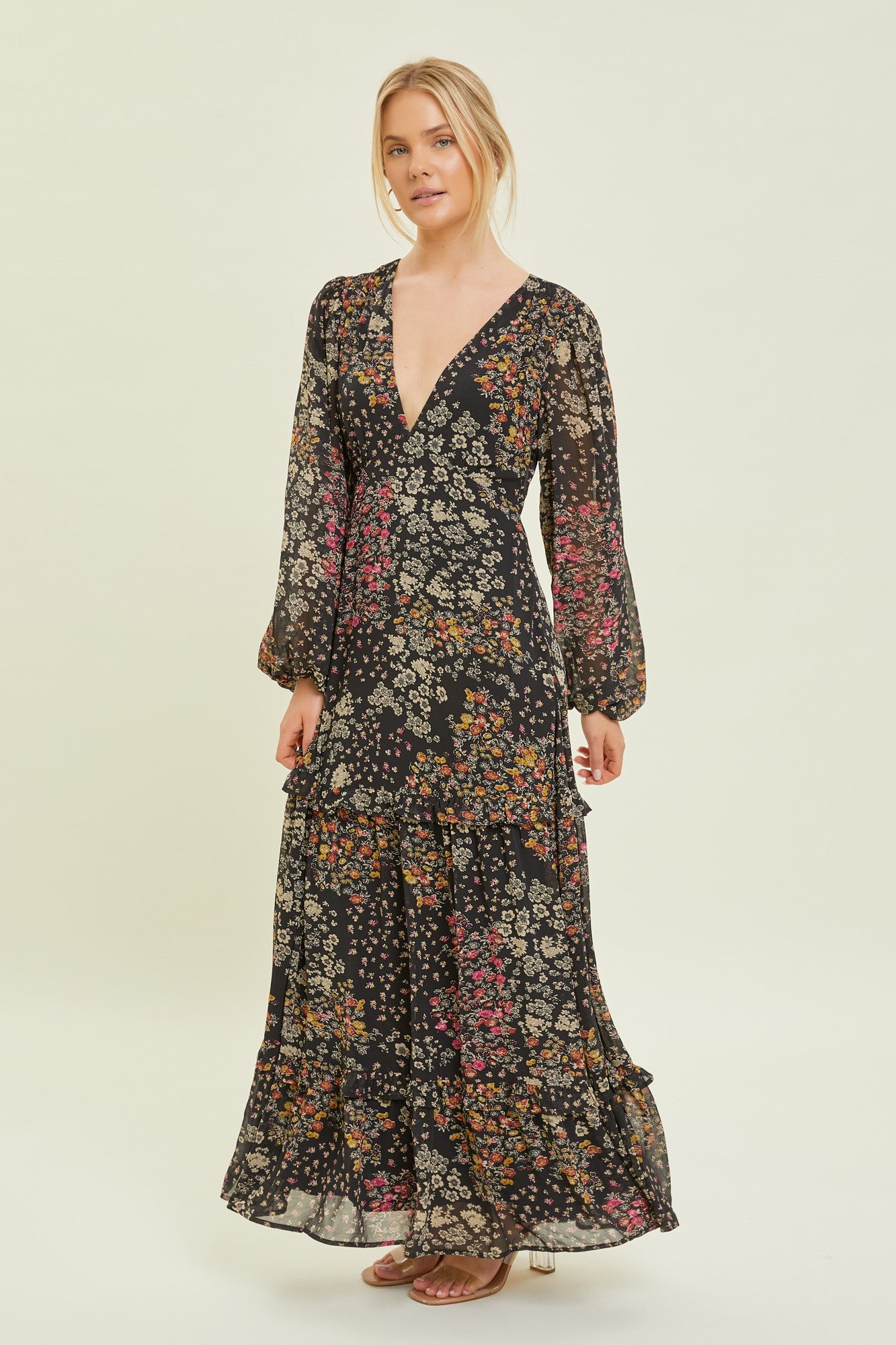 The Fleur Ruffled Maxi