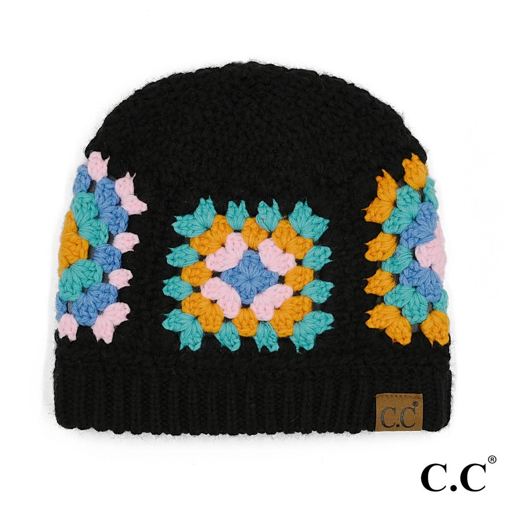 C.C Multi Color Hand Crochet Beanie