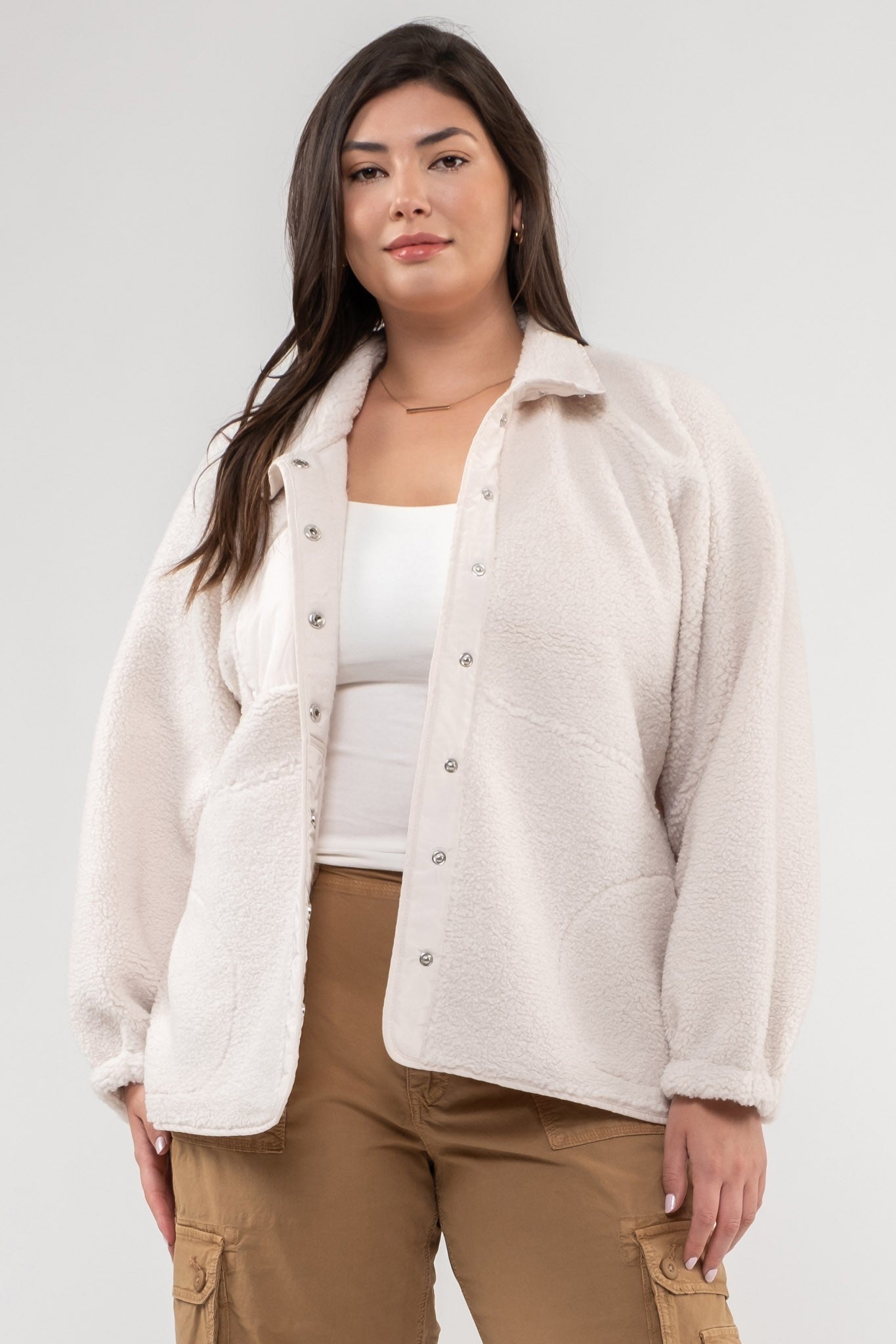 Curvy Fleece Jacket