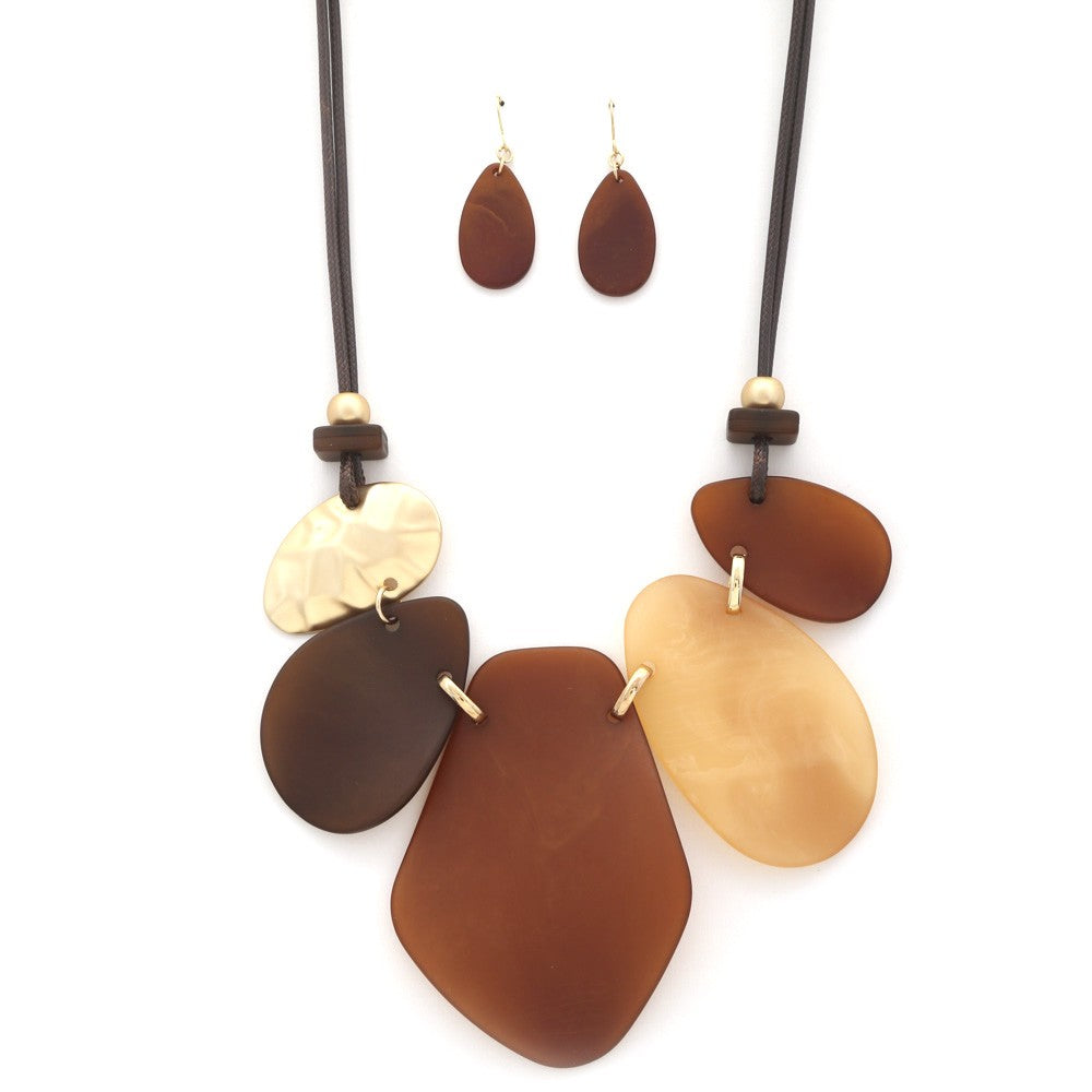 Smooth Texture Oval Link Necklace