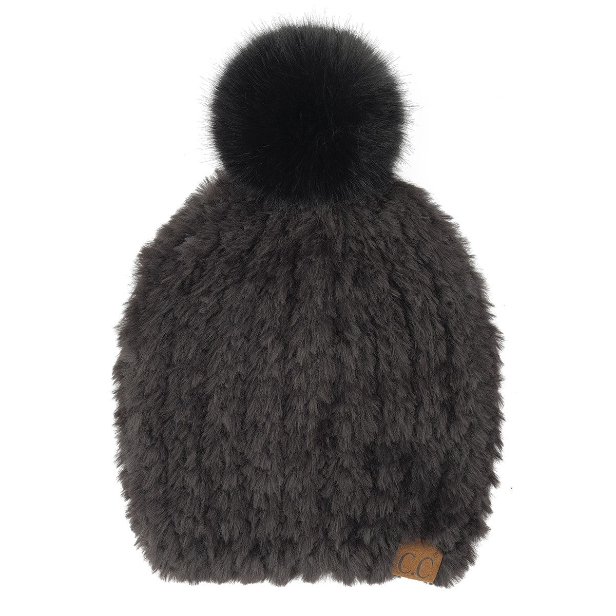 CC Faux Fur Pom Beanie