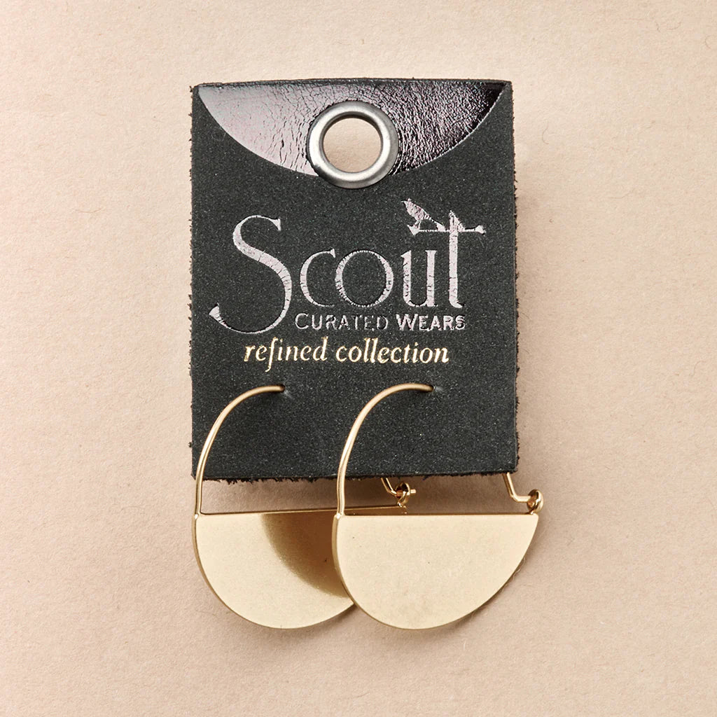 Lunar Hoop Gold Earrings