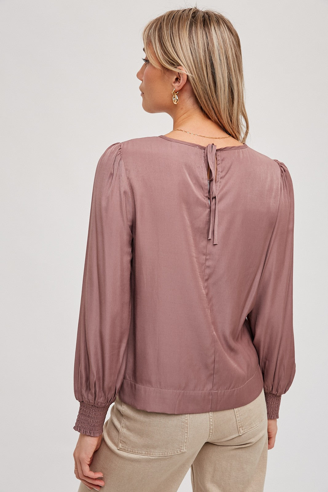 The Satin Cuff Detail Blouse