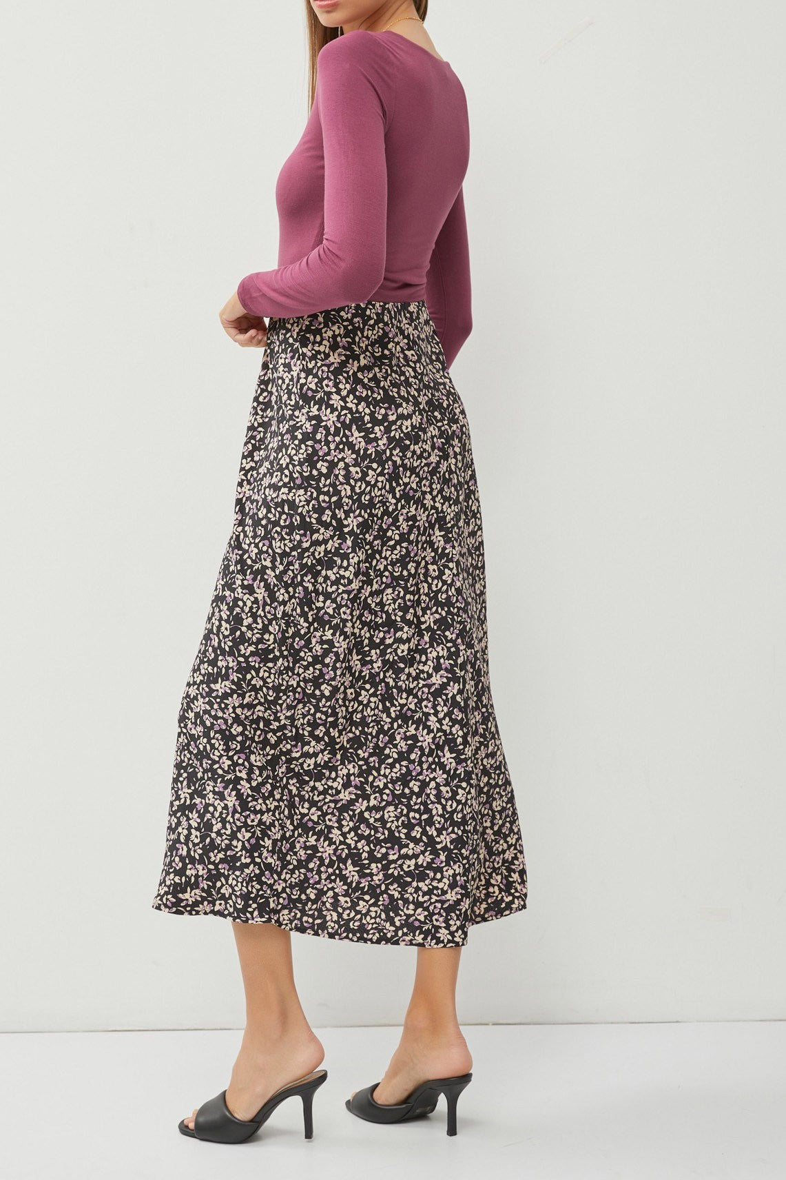 Midi Floral Skirt