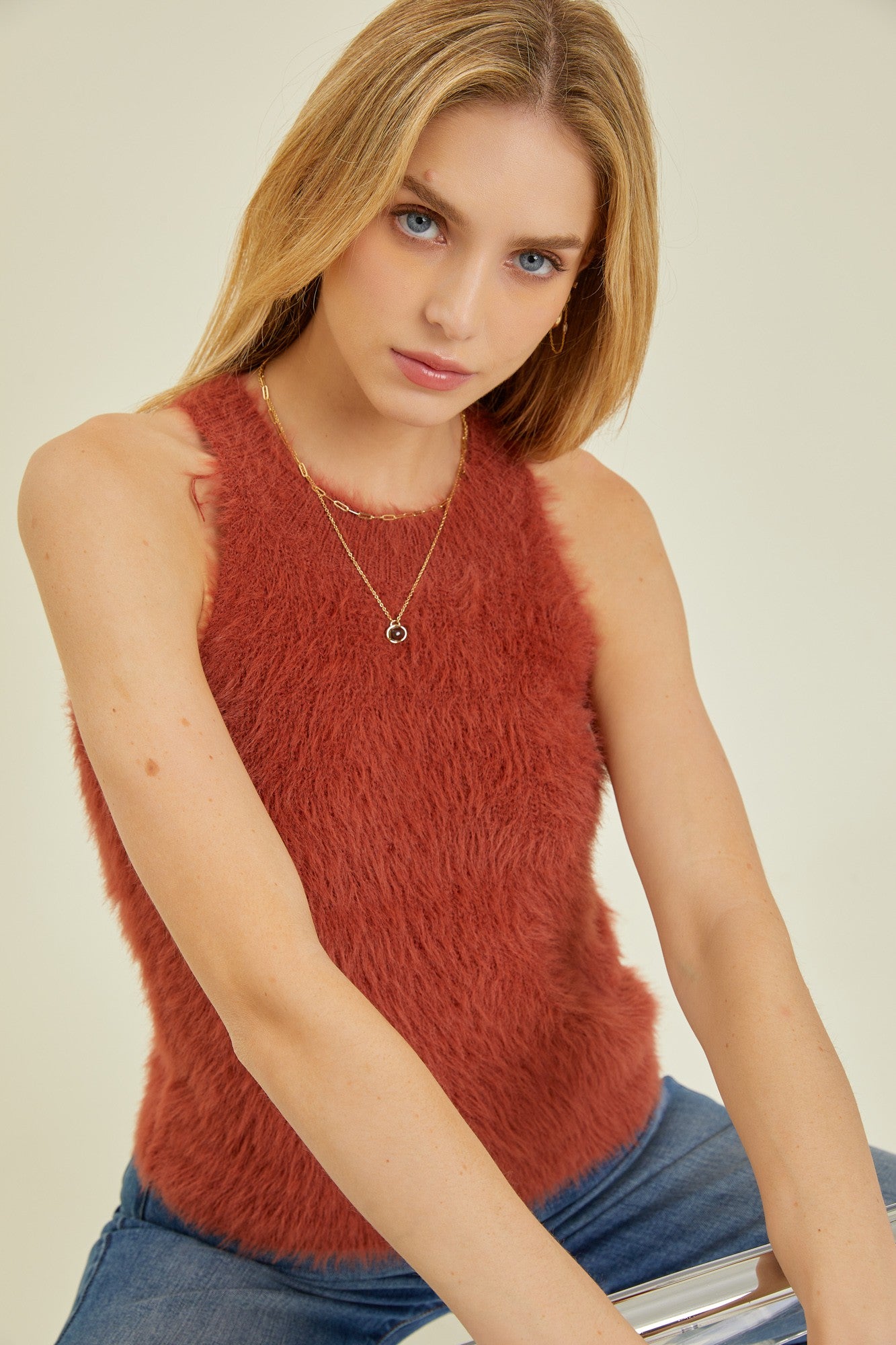 Fuzz Sweater Tank