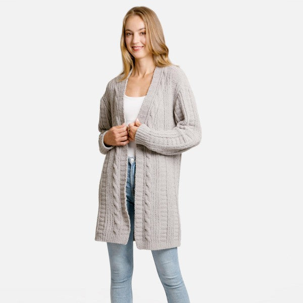 Comfy Luxe Twist Knit Long Cardigan