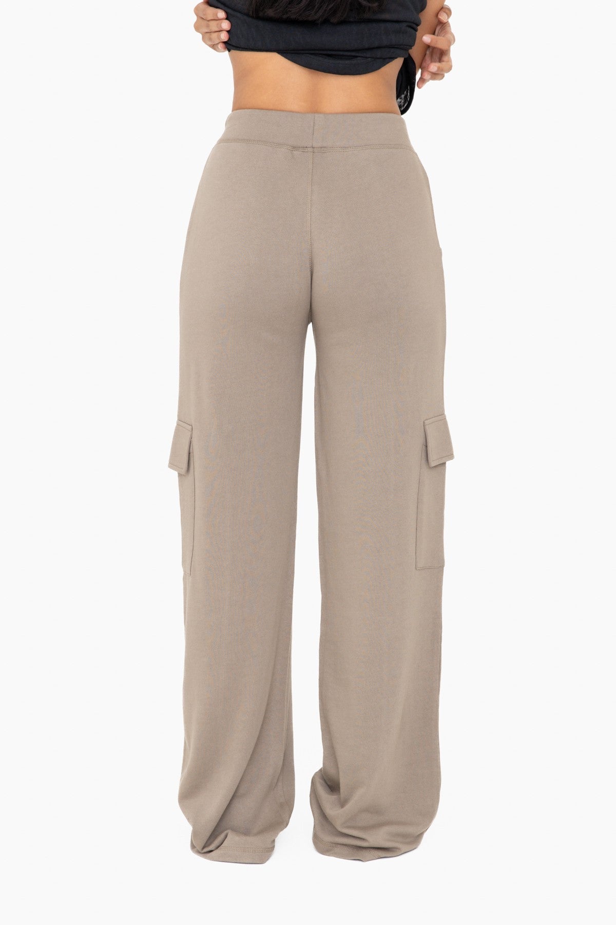 Wide Leg Cargo Pants in Olive/Khaki