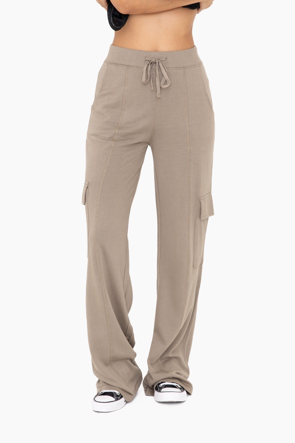 Wide Leg Cargo Pants in Olive/Khaki