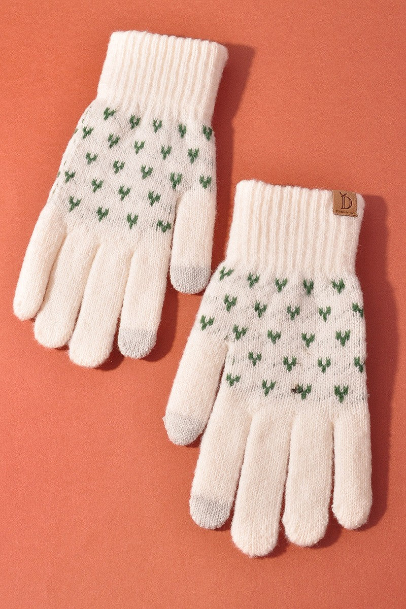 Christmas Snowing Mountain Holiday Gloves