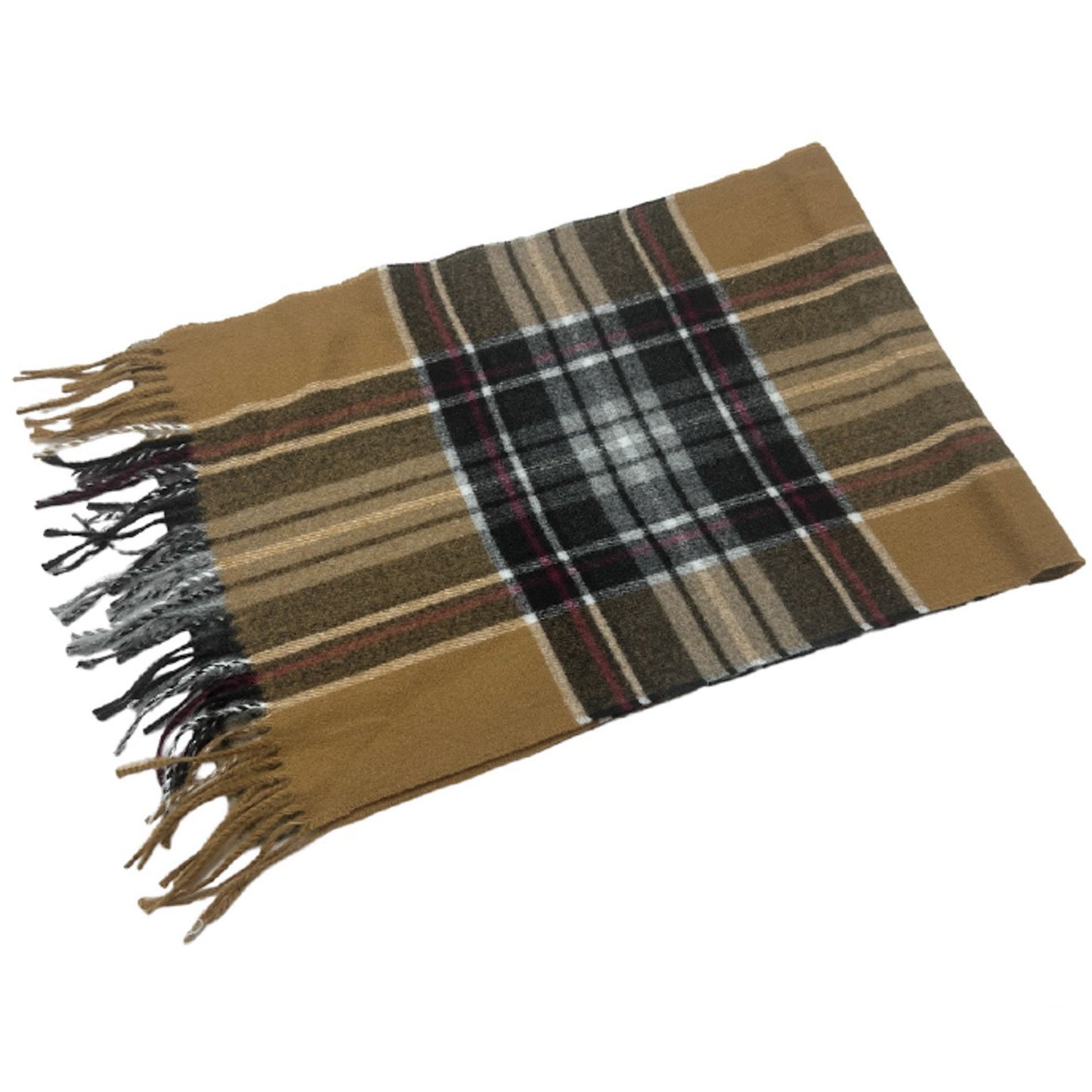 Brown Check Scarf