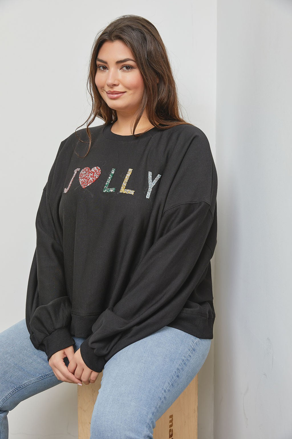 Curvy Jolly Crewneck Top