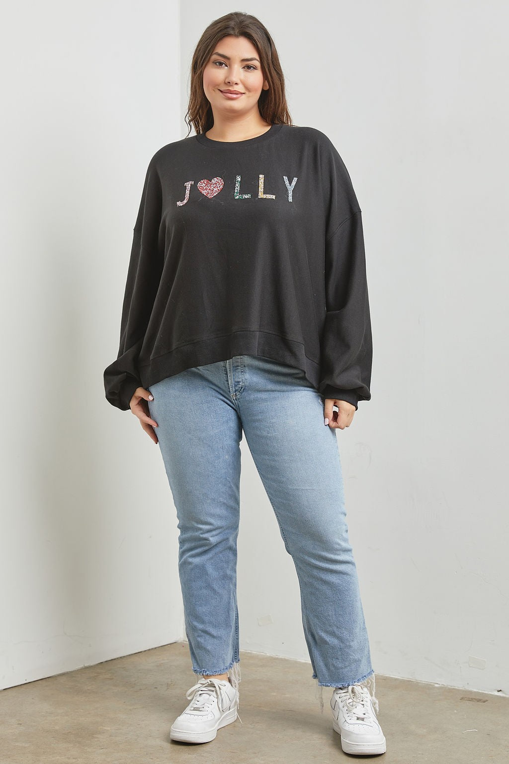Curvy Jolly Crewneck Top